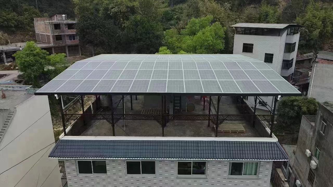 周口15kw+10kwh自建别墅家庭光伏储能系统